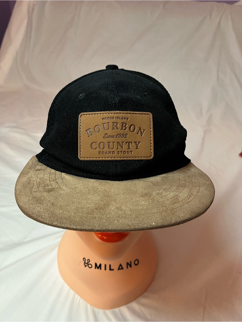 Goose Island Bourbon County Stout 30th Anniversary Hat Corduroy Suede Cap